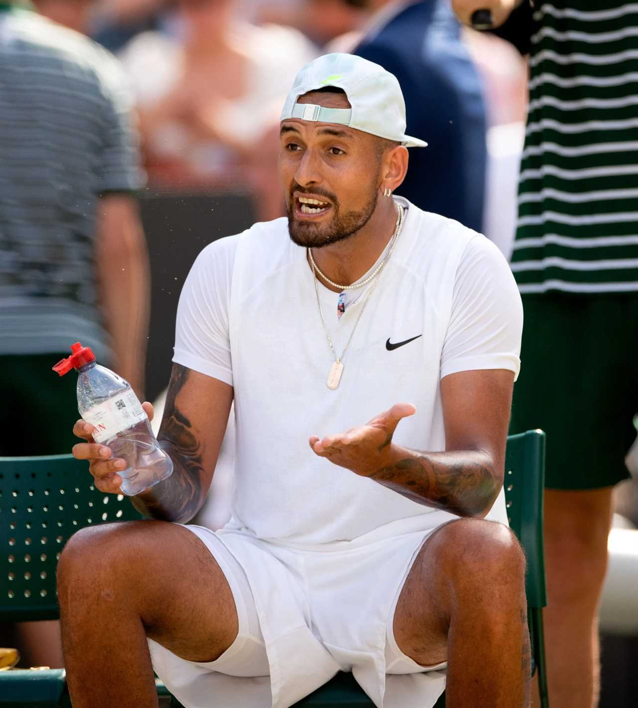 Kyrgios’ Wimbledon final meltdown from dropping F-bomb yards from Prince George to slamming ‘drunk woman’ and own team