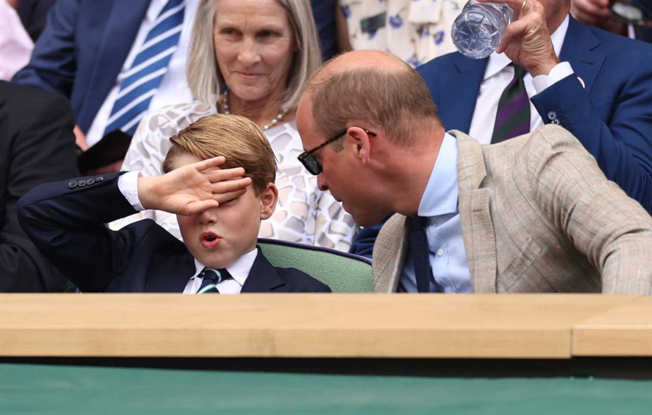 Prince George reveals who he was supporting in the Wimbledon final as he watches with Kate Middleton and William