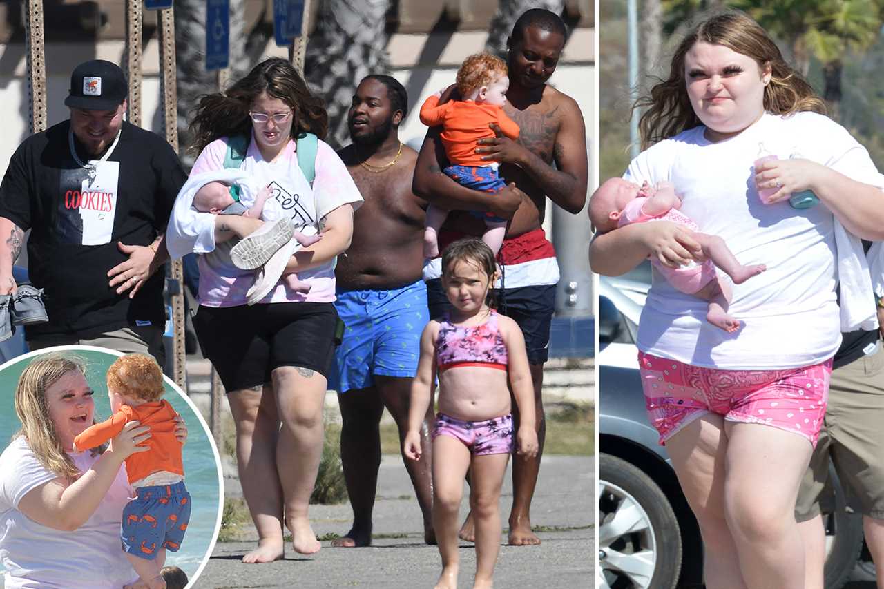 Honey Boo Boo & boyfriend Dralin Carswell help Pumpkin with newborns on family trip as she ‘struggles’ to support 4 kids