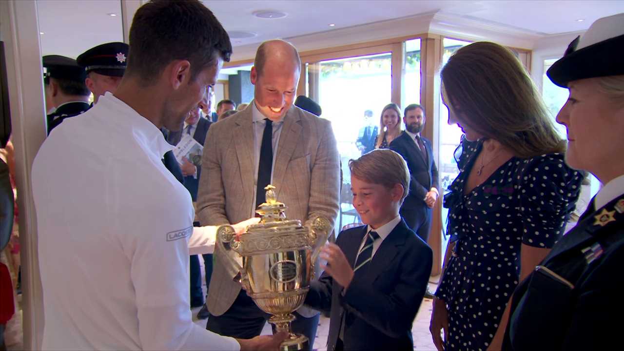 Royal fans in stitches over joke William cracked to Prince George backstage at Wimbledon