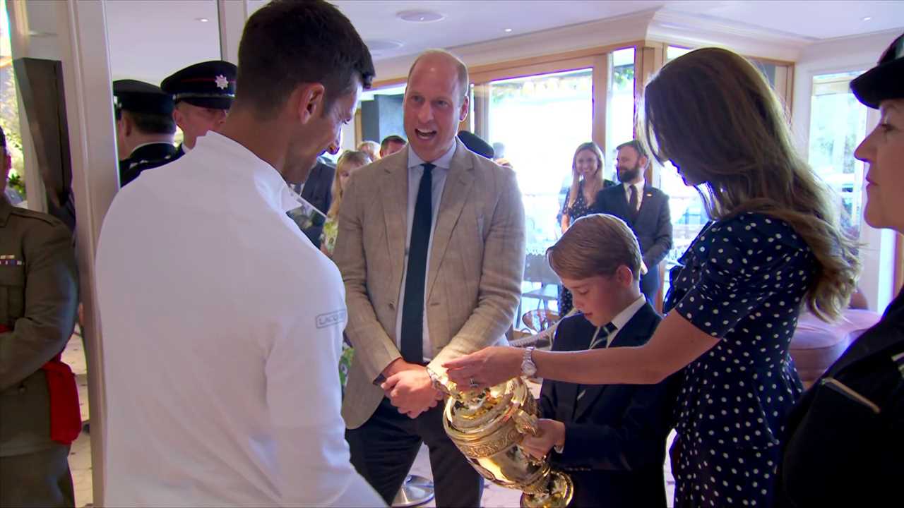 Royal fans in stitches over joke William cracked to Prince George backstage at Wimbledon