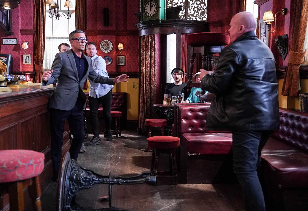 EastEnders spoilers: Phil Mitchell launches bar stool across the Queen Vic in explosive fight