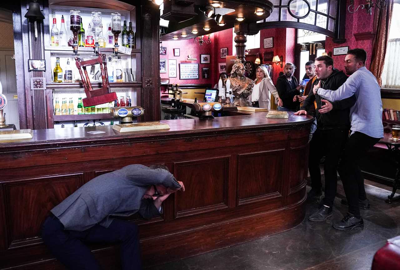 EastEnders spoilers: Phil Mitchell launches bar stool across the Queen Vic in explosive fight