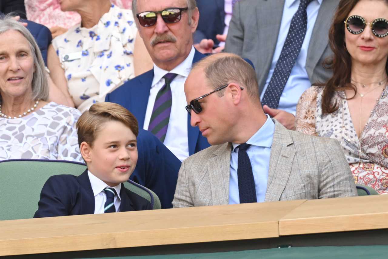 Eagle-eyed royal fans are all saying the same thing about Prince George’s quiet chat with dad William at Wimbledon