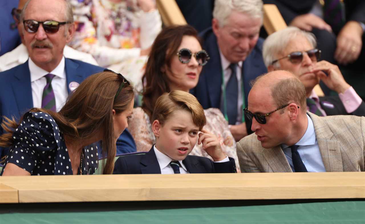 Eagle-eyed royal fans are all saying the same thing about Prince George’s quiet chat with dad William at Wimbledon