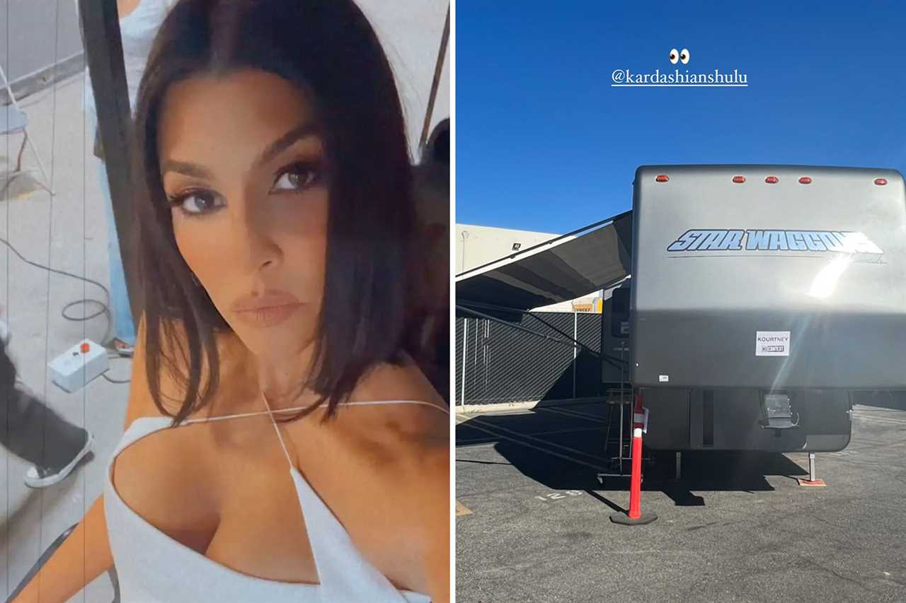 Kourtney Kardashian shows off REAL skin in rare makeup-free selfie with daughter Penelope, 10, outside $9M LA mansion