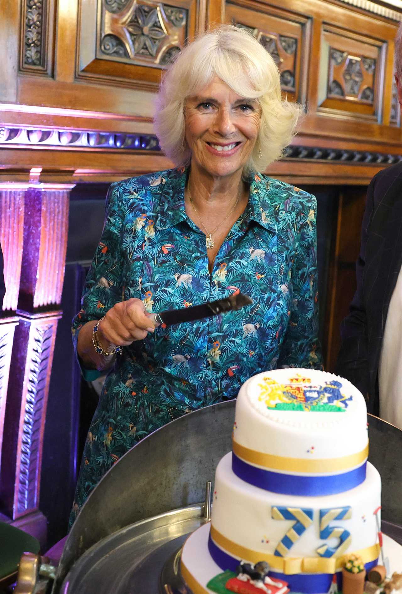 Camilla appears to poke fun at woke culture at bash to mark her 75th birthday