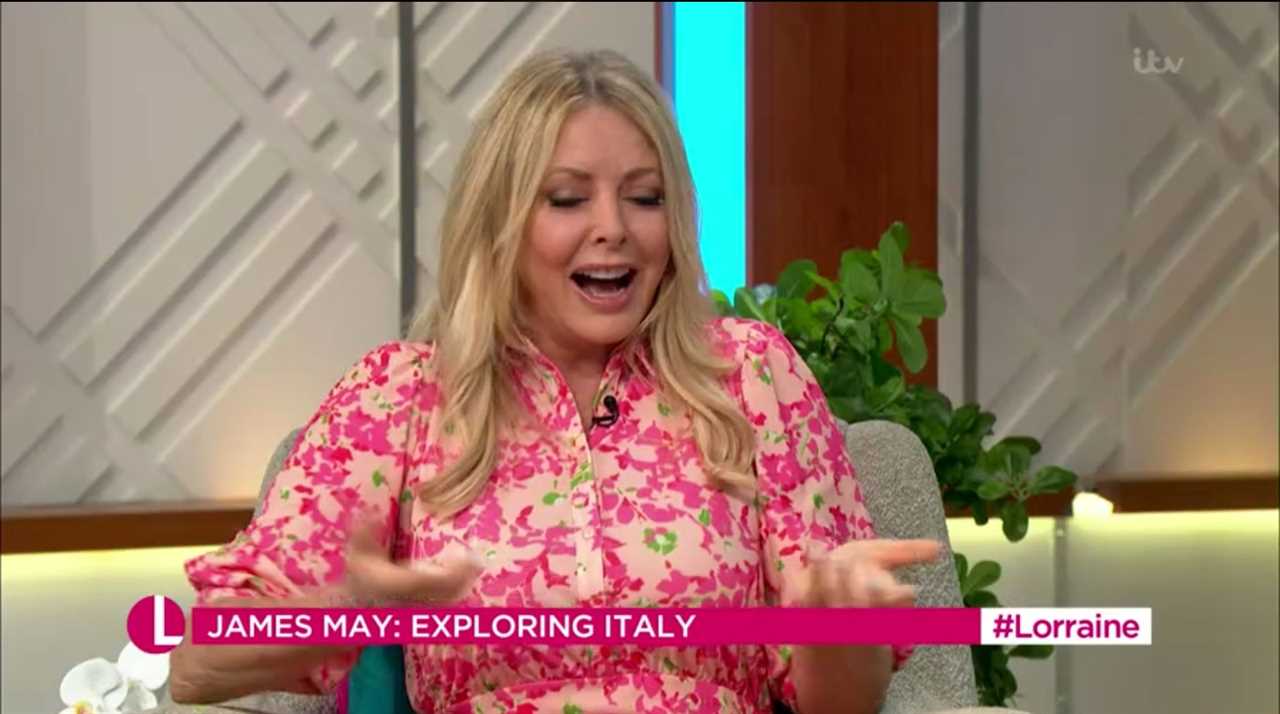 Carol Vorderman cheekily brands James May ‘hot’ as Lorraine host gushes over his ‘six pack’