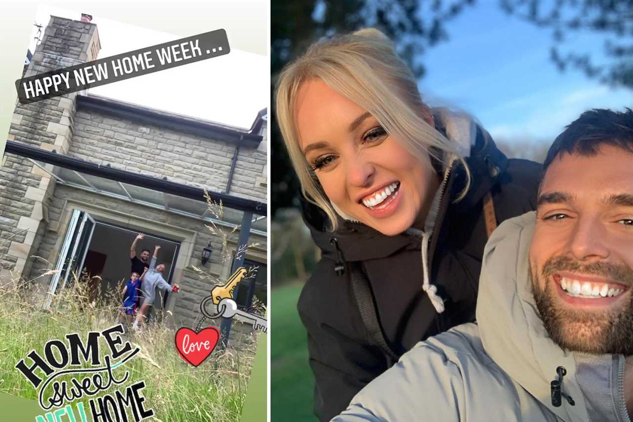 Jorgie Porter shows off baby bump in bright crop top as she celebrates engagement