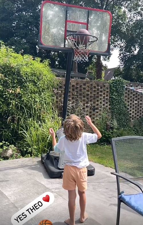 Peter Andre shares rare clip of son Theo playing basketball in stunning family garden