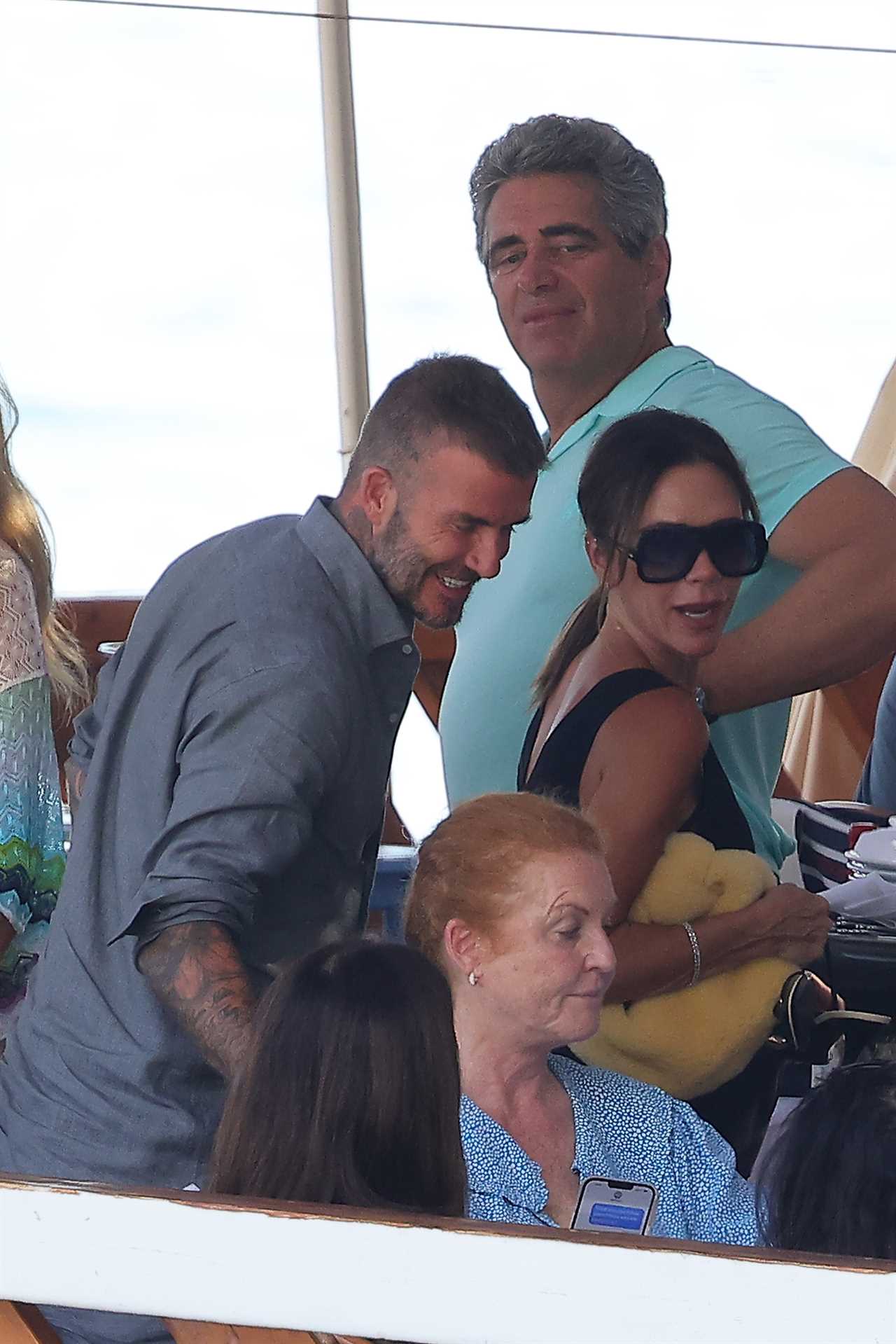 David and Victoria Beckham bump into Sarah Ferguson during holiday to Italy’s Amalfi Coast