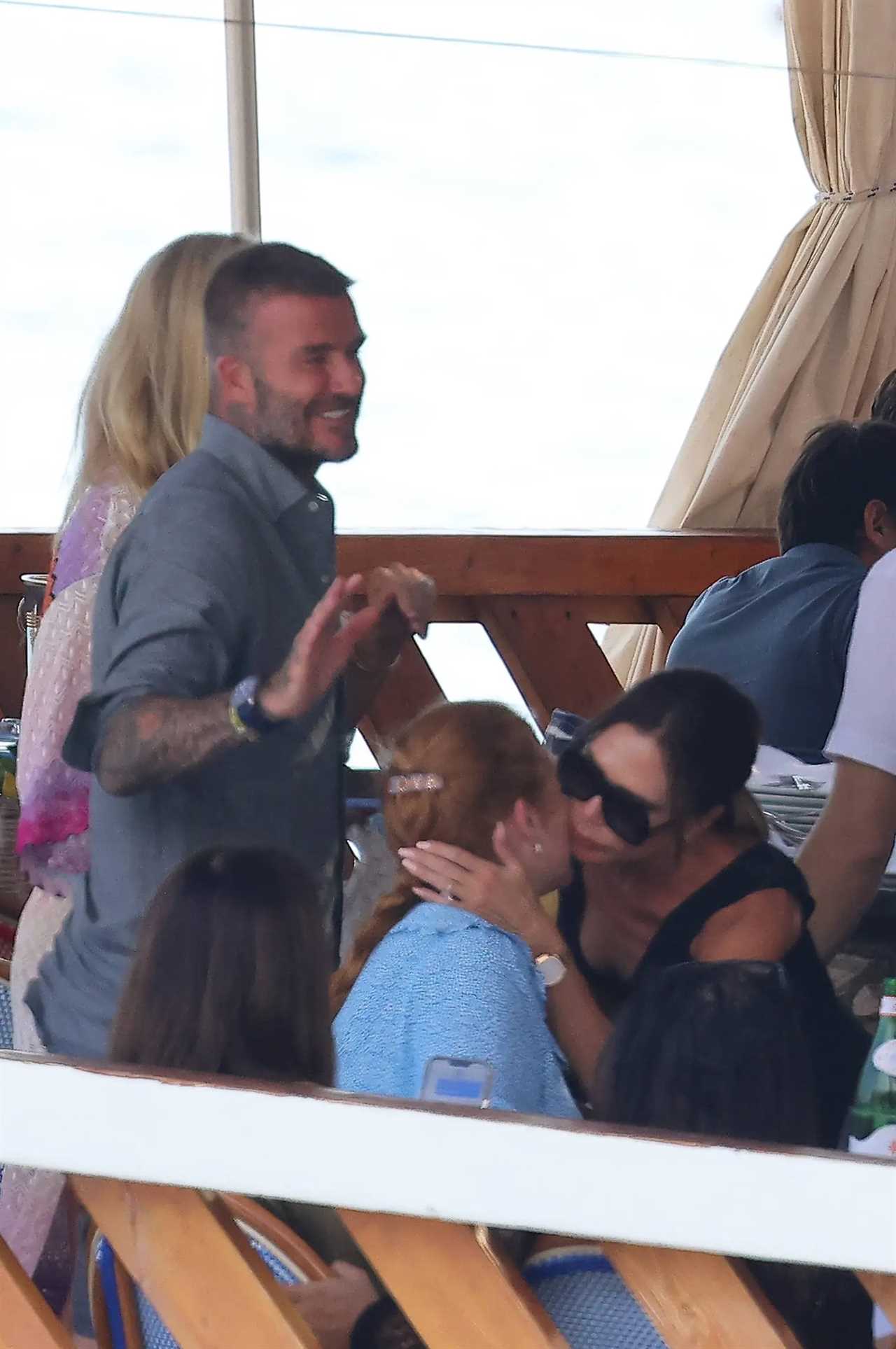 David and Victoria Beckham bump into Sarah Ferguson during holiday to Italy’s Amalfi Coast