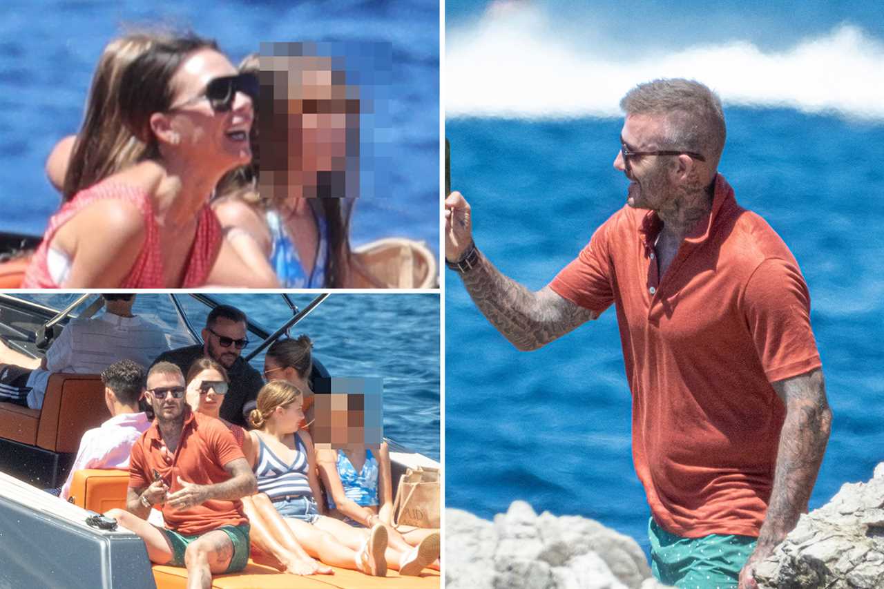 David and Victoria Beckham bump into Sarah Ferguson during holiday to Italy’s Amalfi Coast