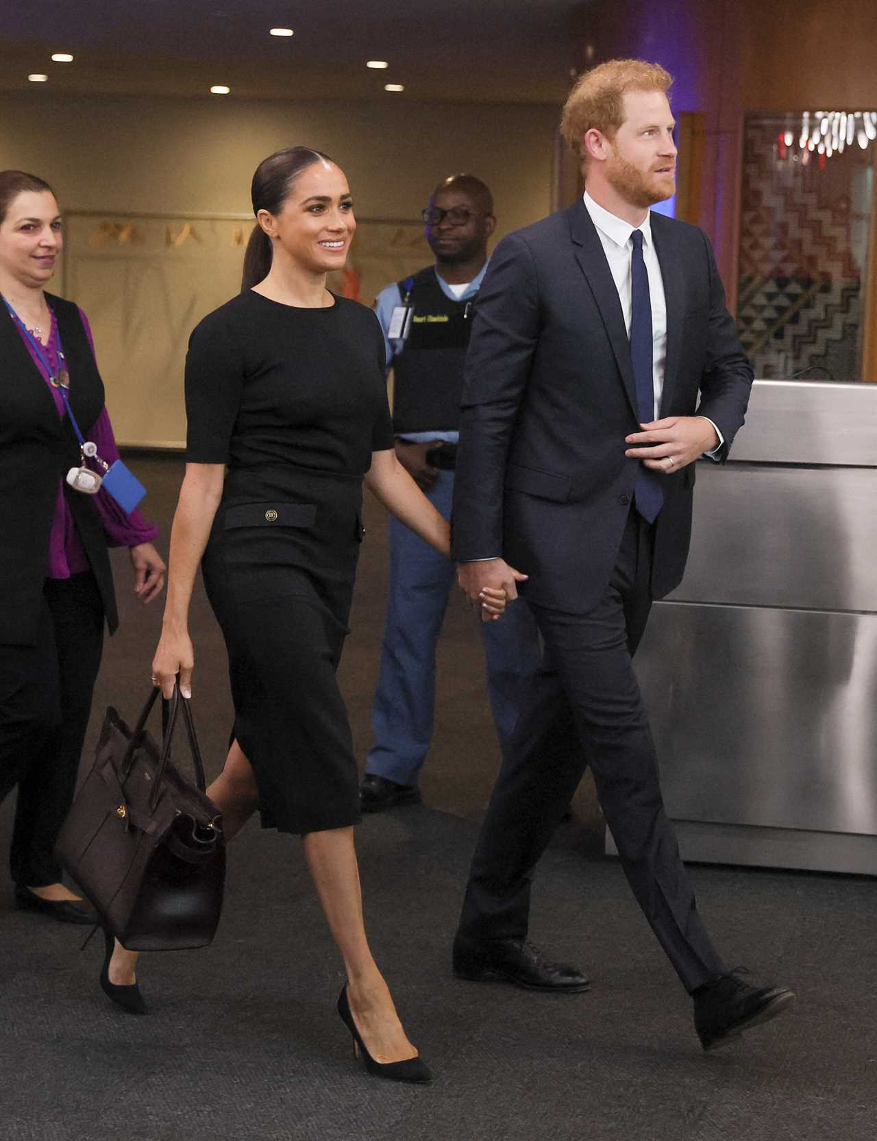 Meghan Markle & Prince Harry heckled as they arrive at UN to wade into politics – amid claims he only did talk for money