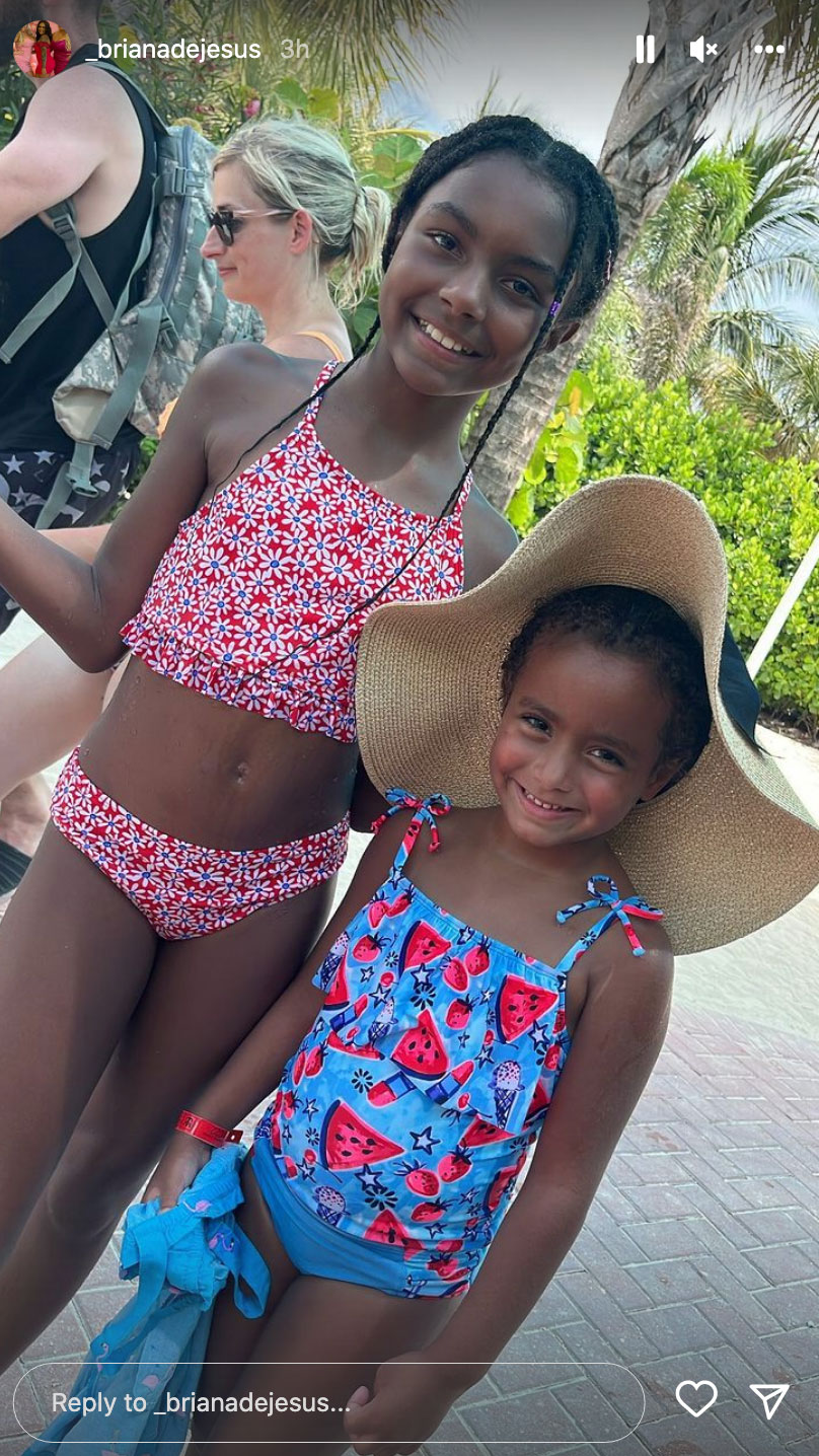 Briana recently took her daughters Nova and Stella on a Bahaman cruise vacation