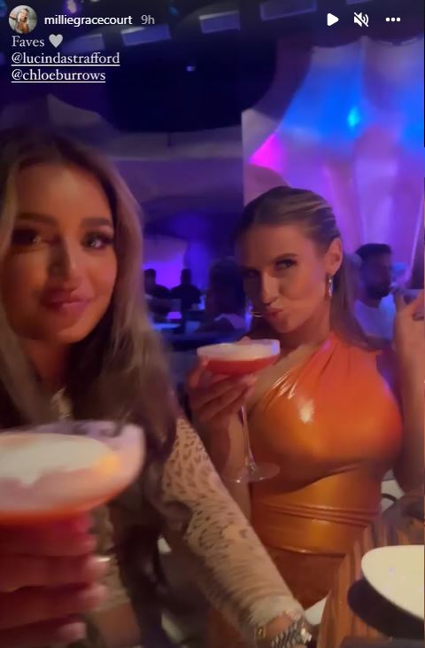 Love Island’s Millie Court, Chloe Burrows and Lucinda Strafford reunite for wild night out