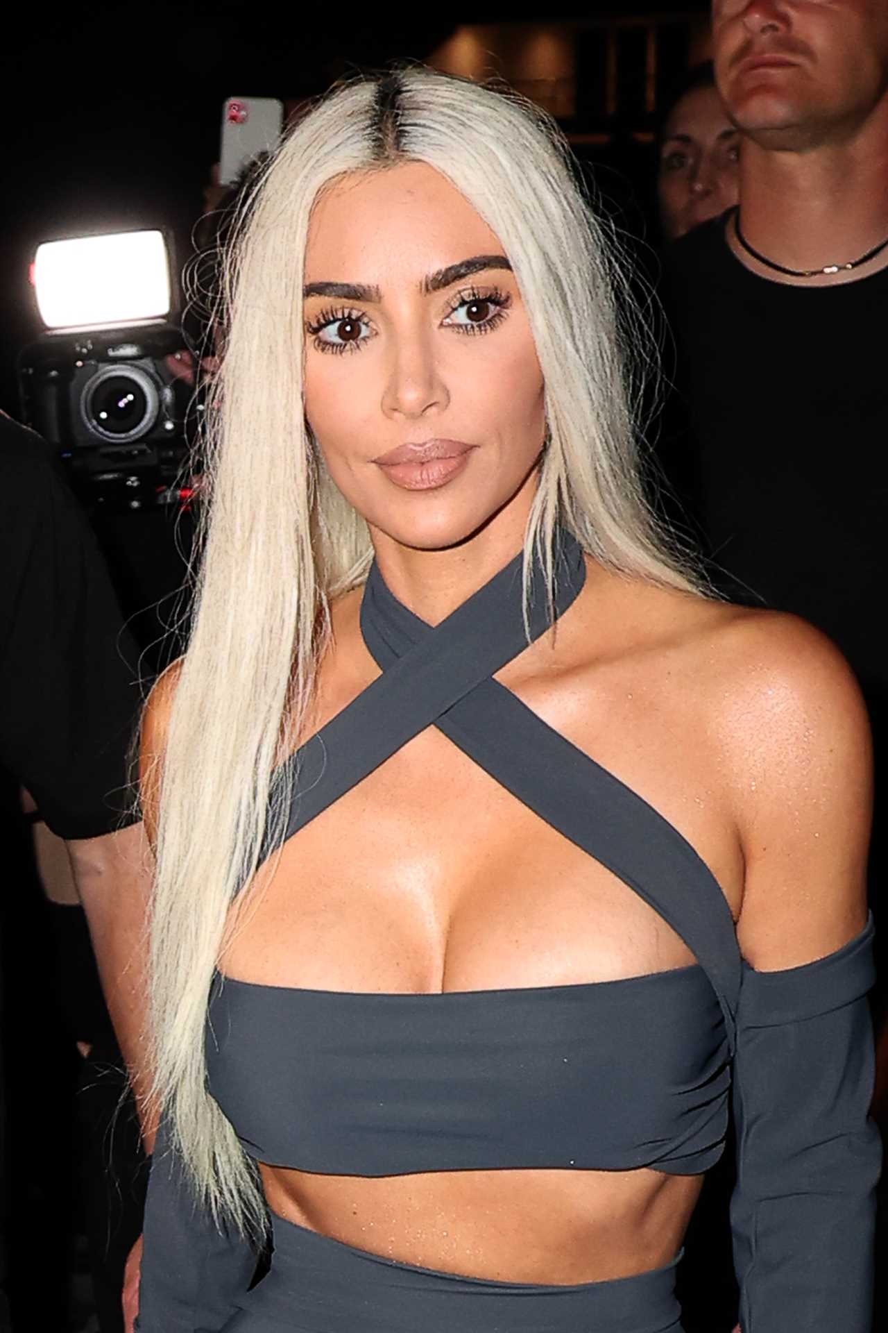 Kim Kardashian shows off shocking hair transformation in sexy SKIMS robe as fans are ‘not loving’ star’s new look