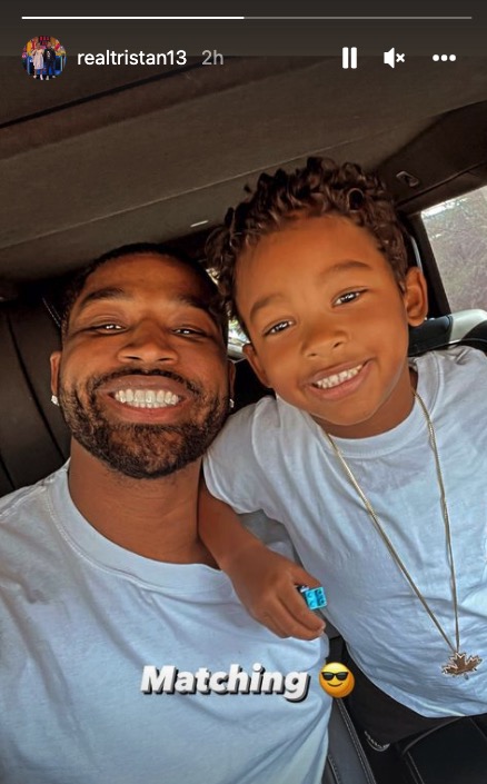 Tristan Thompson reunites with rarely seen son Prince, 5, after wild partying as he expects baby with Khloe Kardashian