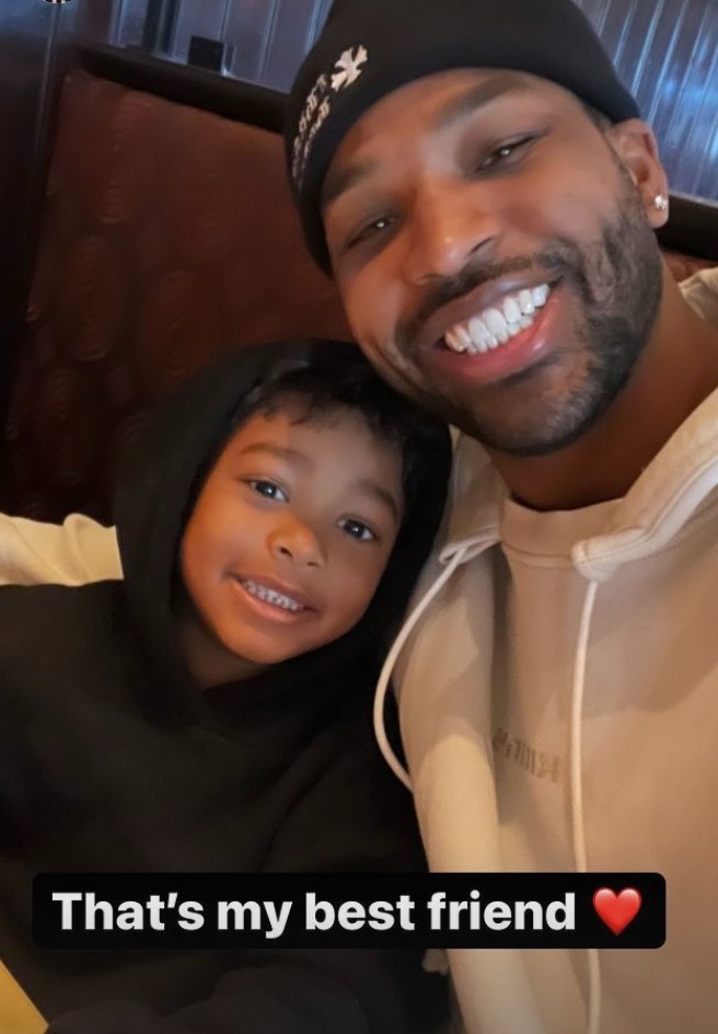 Tristan Thompson reunites with rarely seen son Prince, 5, after wild partying as he expects baby with Khloe Kardashian