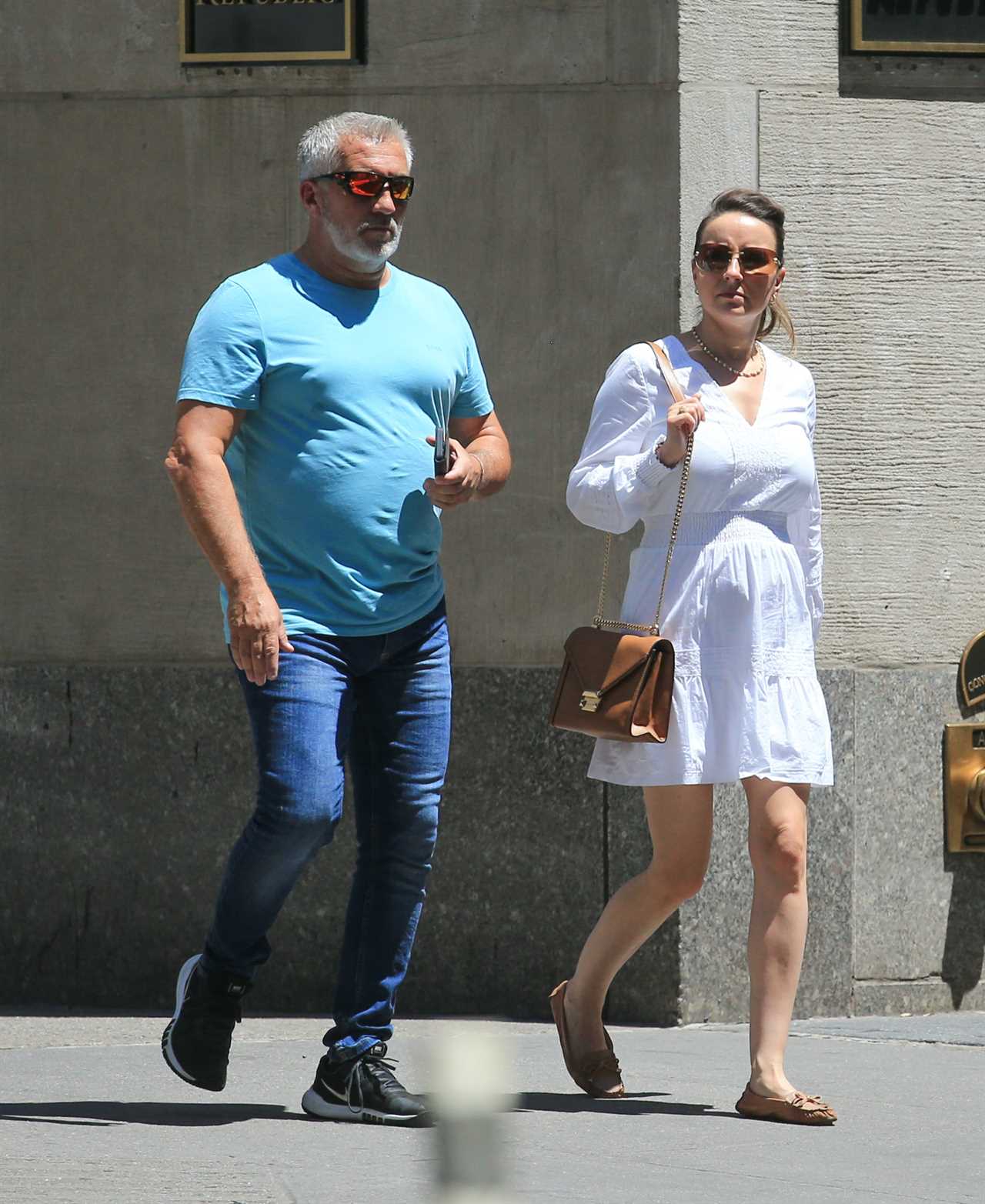 Paul Hollywood, 56, takes stroll in New York with girlfriend, 38, after blaming new C4 show for 50lbs weight gain