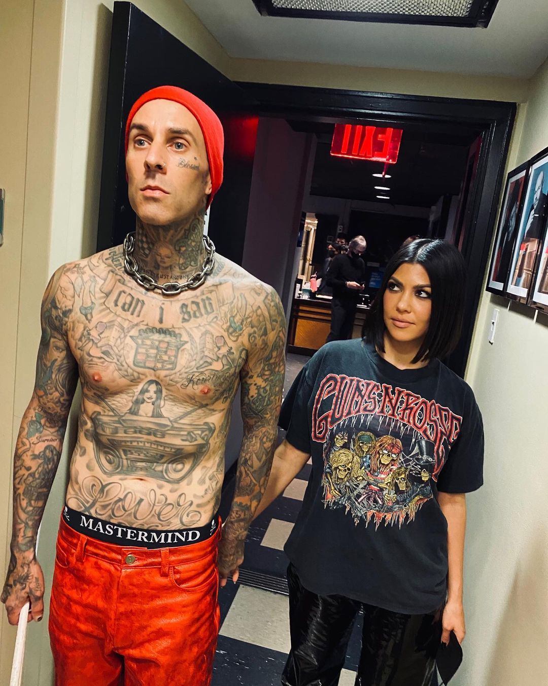 Kourtney Kardashian’s daughter Penelope, 10, ‘copies’ Travis Barker’s rocker style during family outing together in LA