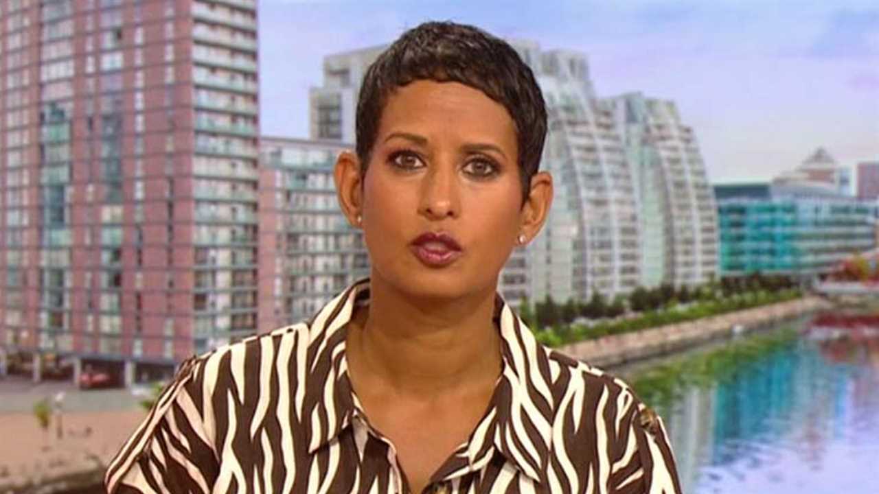 Naga Munchetty presented BBC Breakfast without her usual co-host this morning