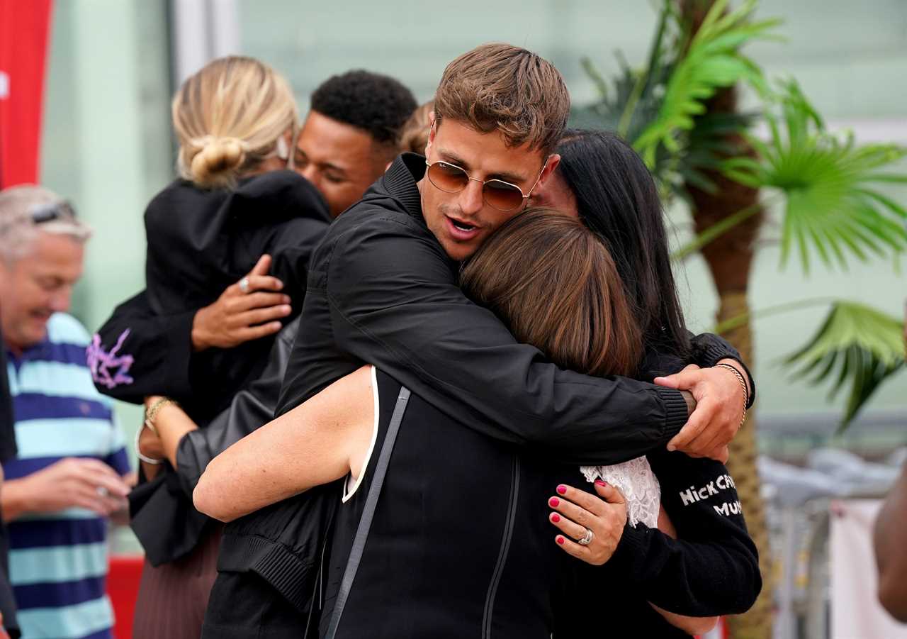 Love Island finalists look ecstatic as they get mobbed at the airport as they finally arrive home