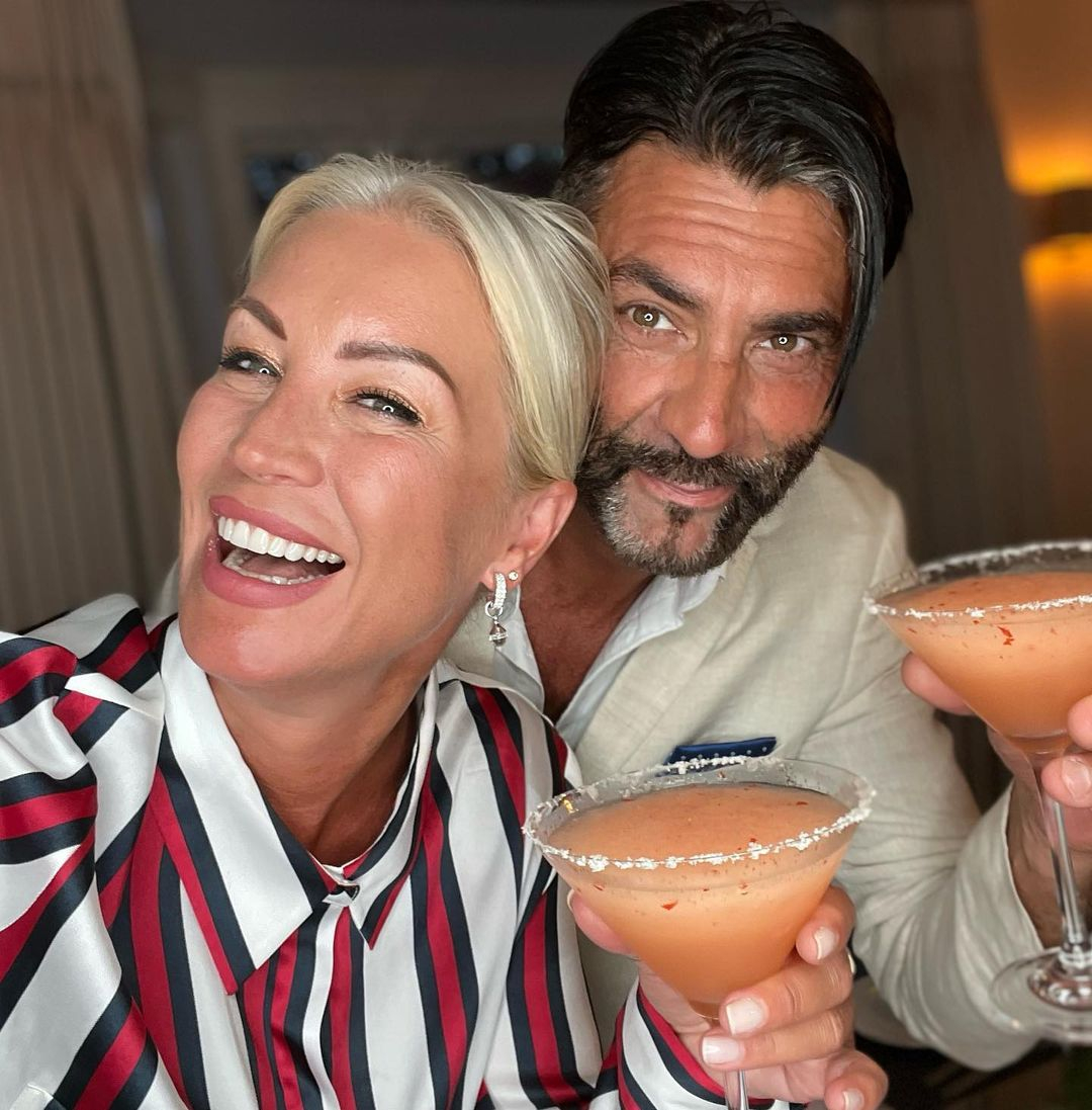 Denise Van Outen cosies up to new boyfriend Jimmy in rare pictures as they enjoy a date night at home together