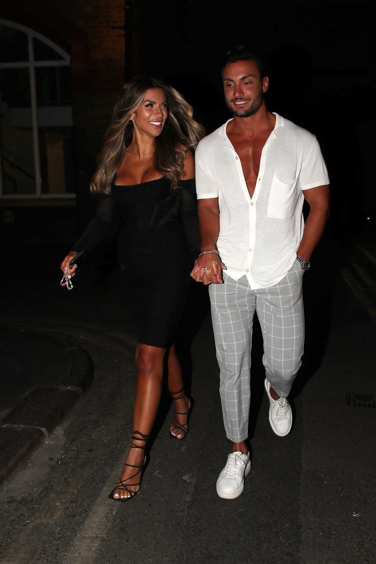 Love Island winners Ekin-Su and Davide kiss on first date night out of the villa in London