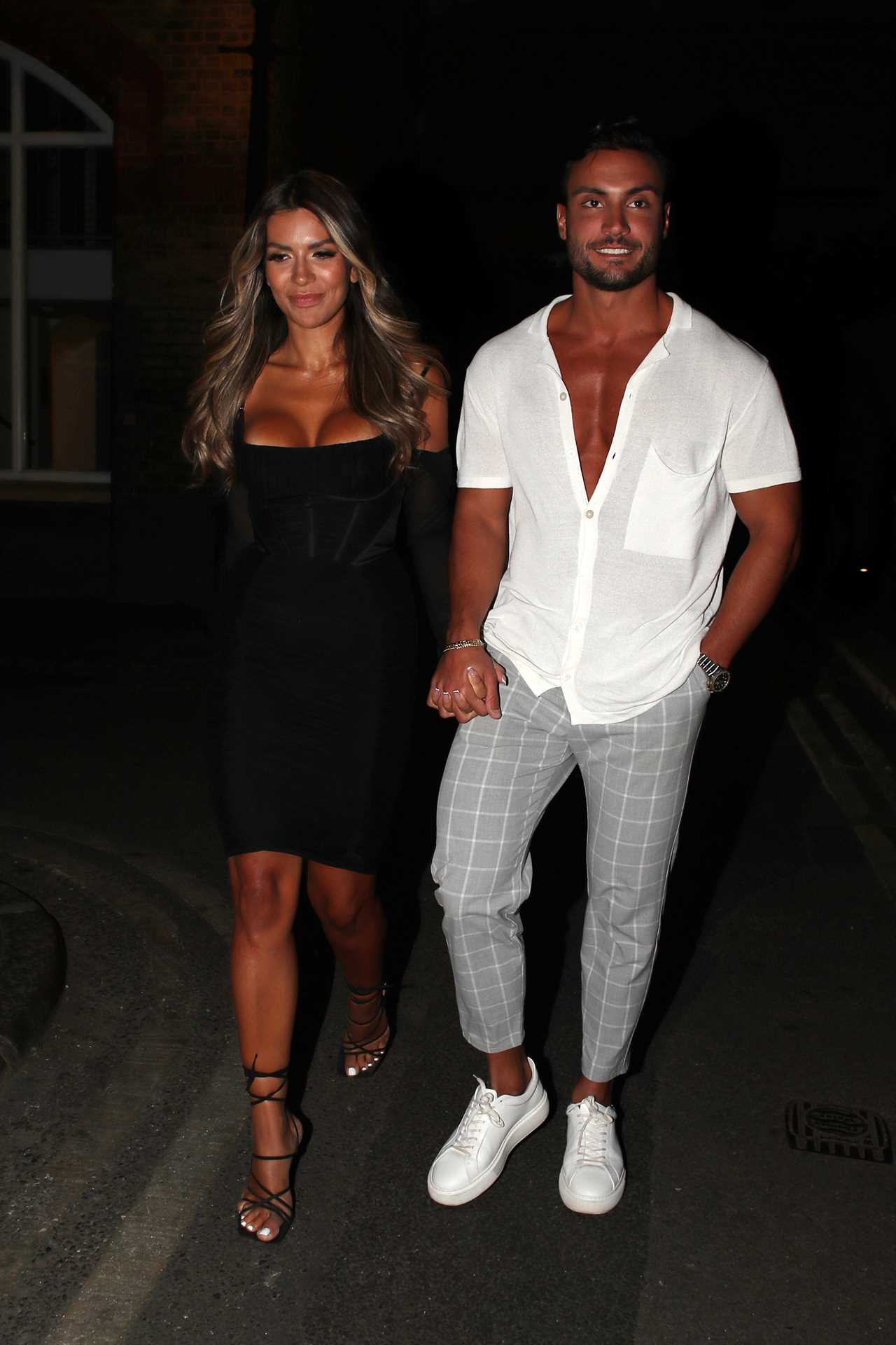 Love Island winners Ekin-Su and Davide kiss on first date night out of the villa in London