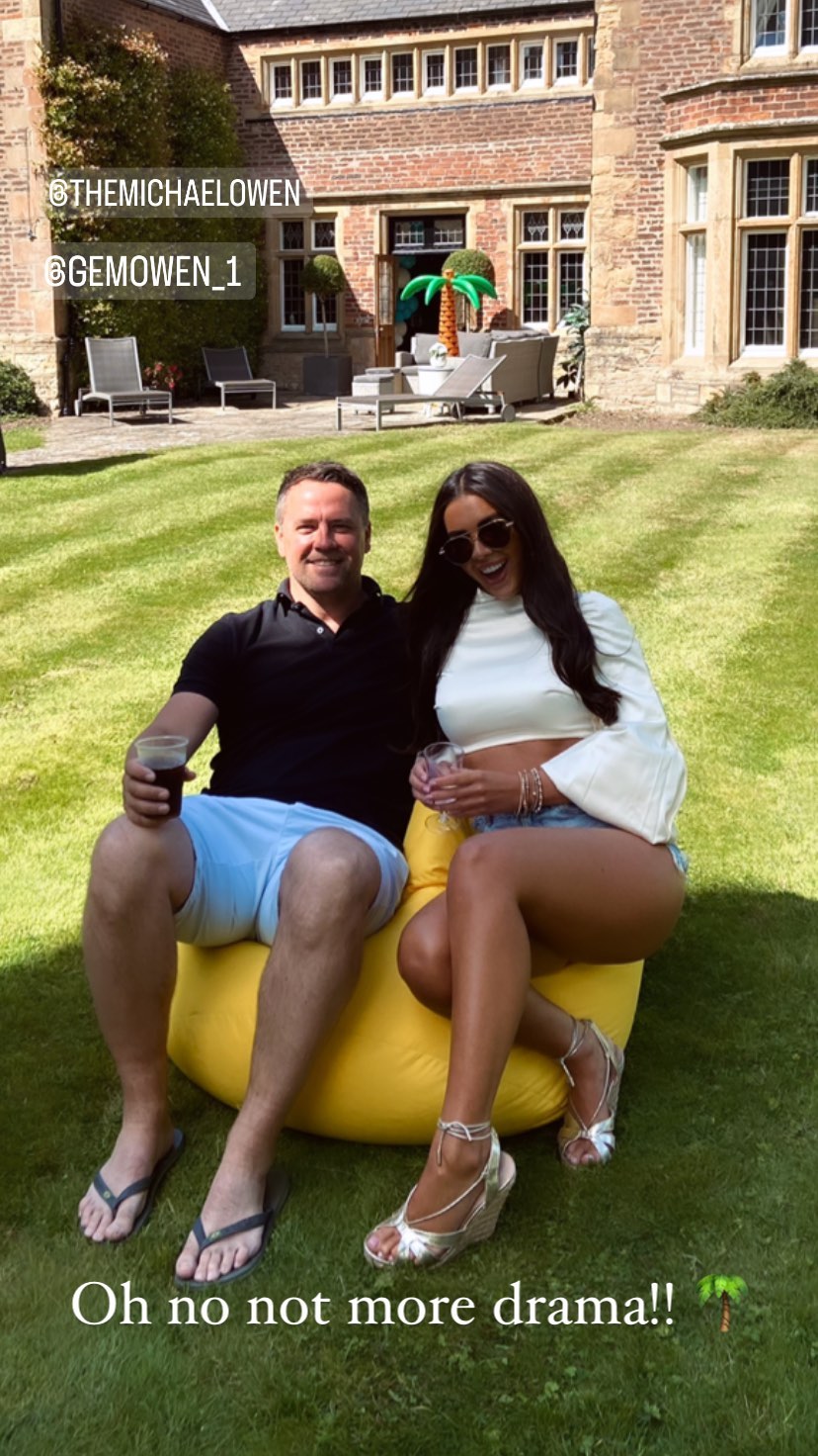 Gemma Owen reunites with dad Michael Owen since leaving the villa – who surprises her with a ‘cursed’ yellow beanbag