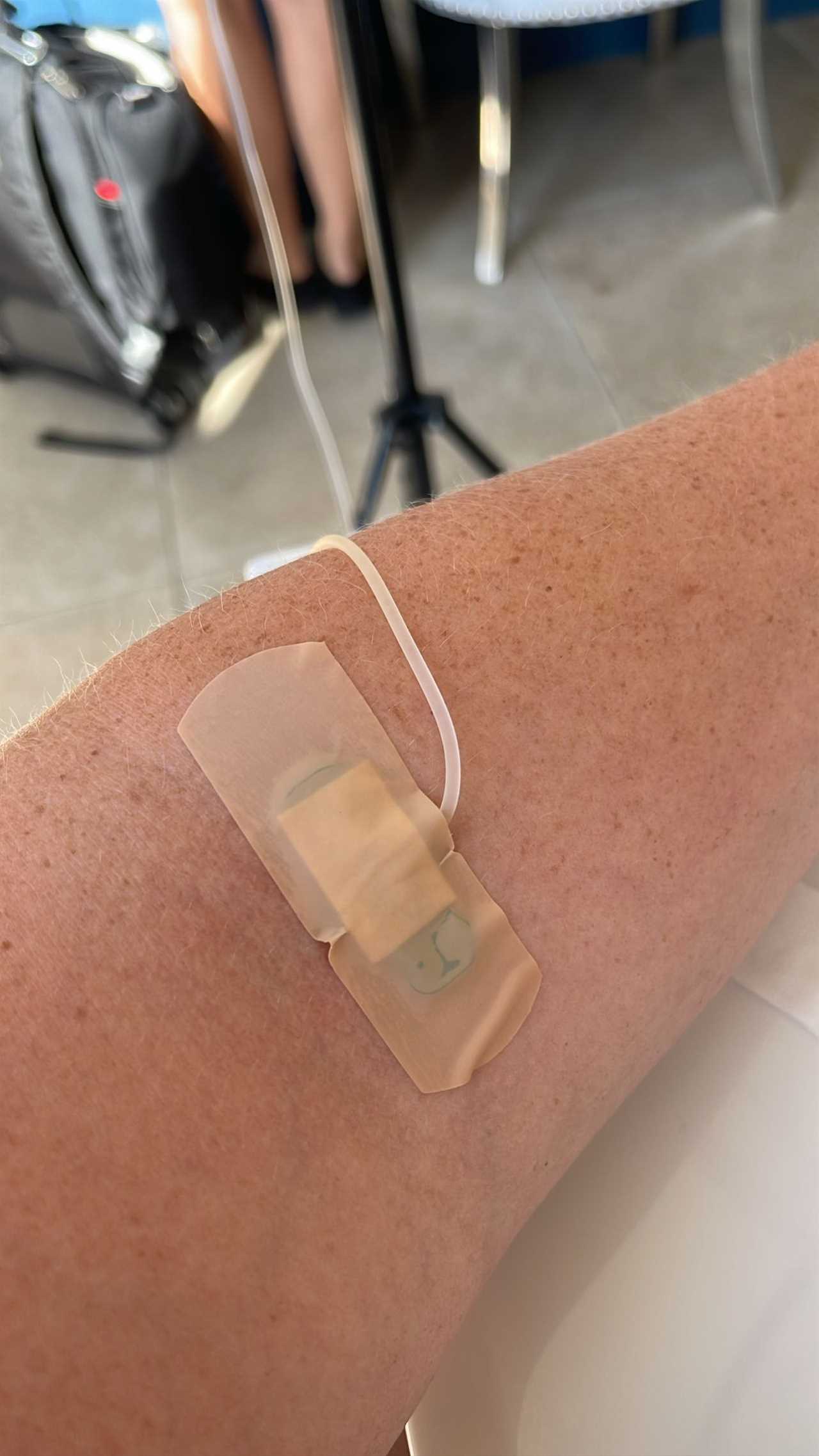 Gemma Collins gets hooked up to a drip after revealing slimmer than ever figure