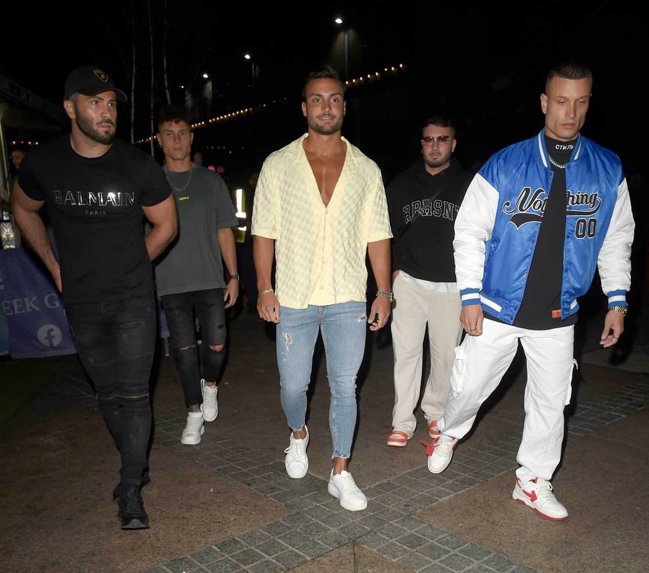 Love Island winner Davide heads out for lads’ night out in Manchester without Ekin-Su 400 miles away in Essex