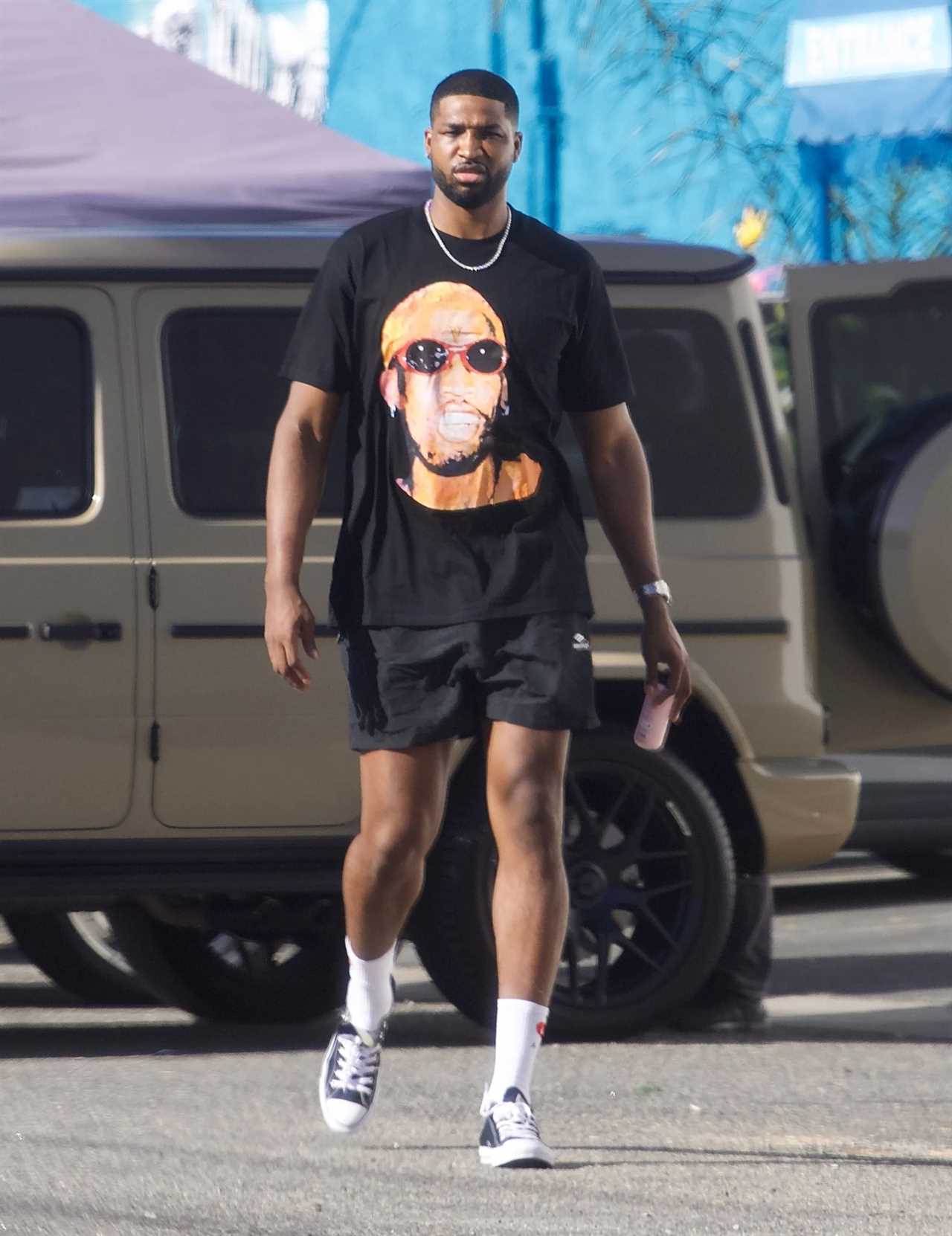 Khloe Kardashian’s ex Tristan Thompson looks somber as he’s seen for first time since they welcomed son & second baby