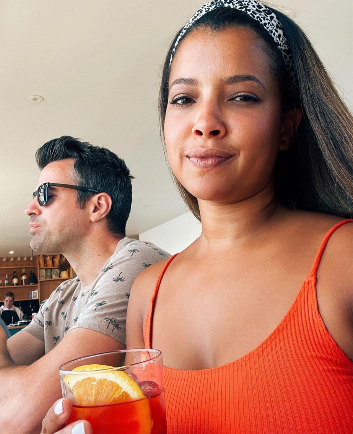 Steve Jones poses with rarely seen American wife on holiday in Cornwall