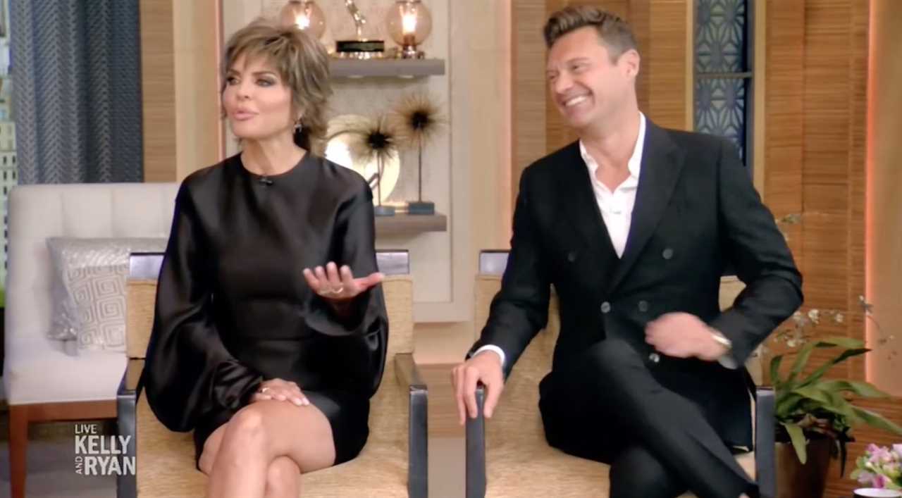 Live guest co-host Lisa Rinna shocks Ryan Seacrest as she ditches cue cards on live TV amid Kelly Ripa’s absence