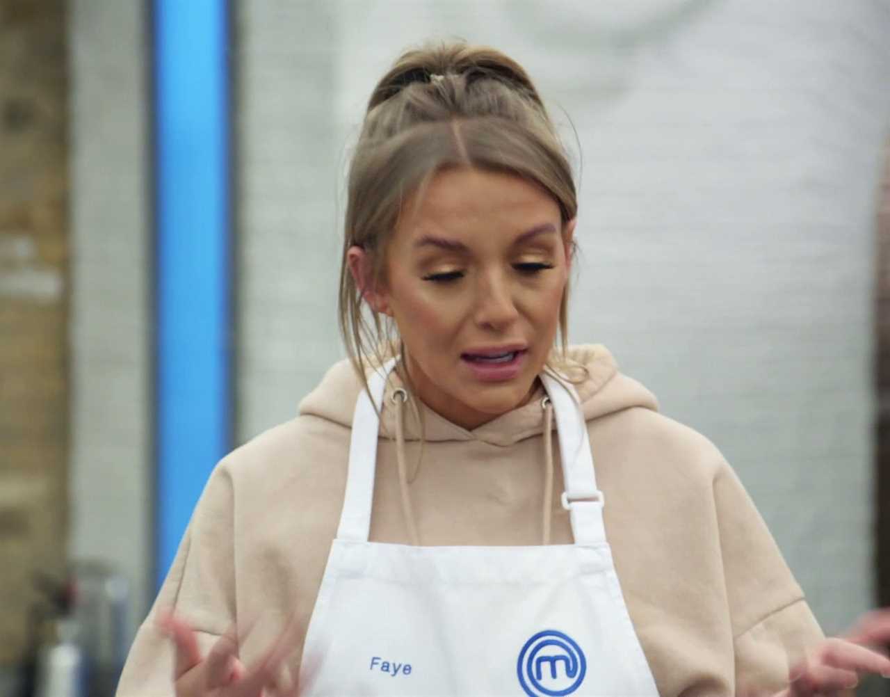 Love Island’s Faye Winter breaks down in tears and sobs in crunch Celebrity Masterchef quarter-final