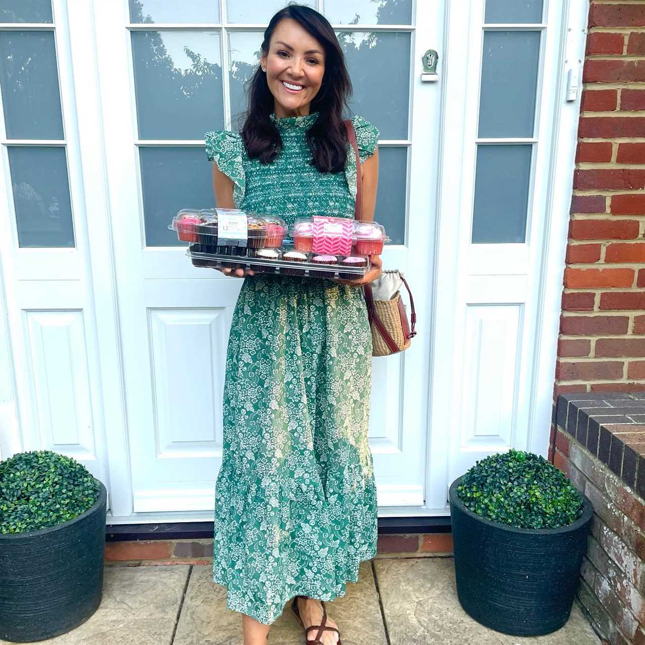 Martine McCutcheon looks slimmer than ever in green maxidress as she heads to a BBQ in the heatwave