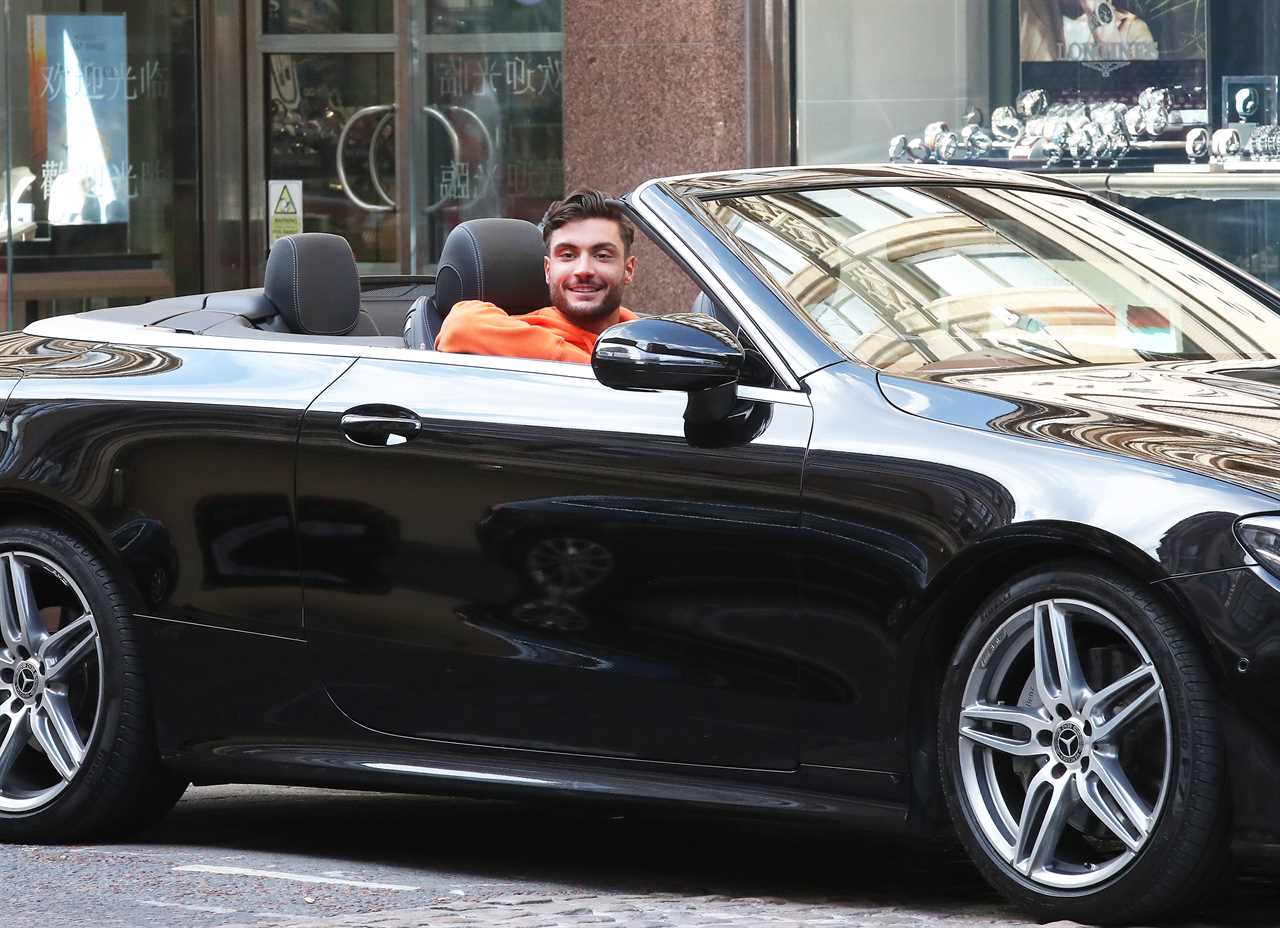 Love Island winner Davide mobbed by fans as he drives £60k Mercedes through Manchester