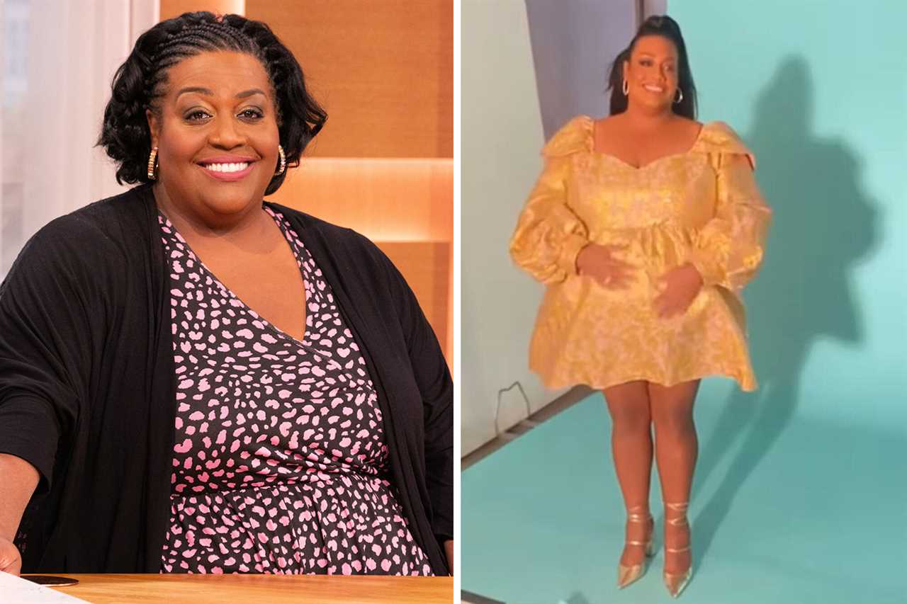 Alison Hammond shows off slim legs as she splashes around in the pool on break from This Morning