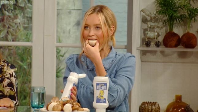 Love Island’s Laura Whitmore shocks Saturday Kitchen viewers as she chomps on ‘horror’ food combo