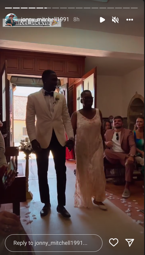 Love Island’s Marcel Somerville marries model Rebecca Vieira as he shares first wedding photo