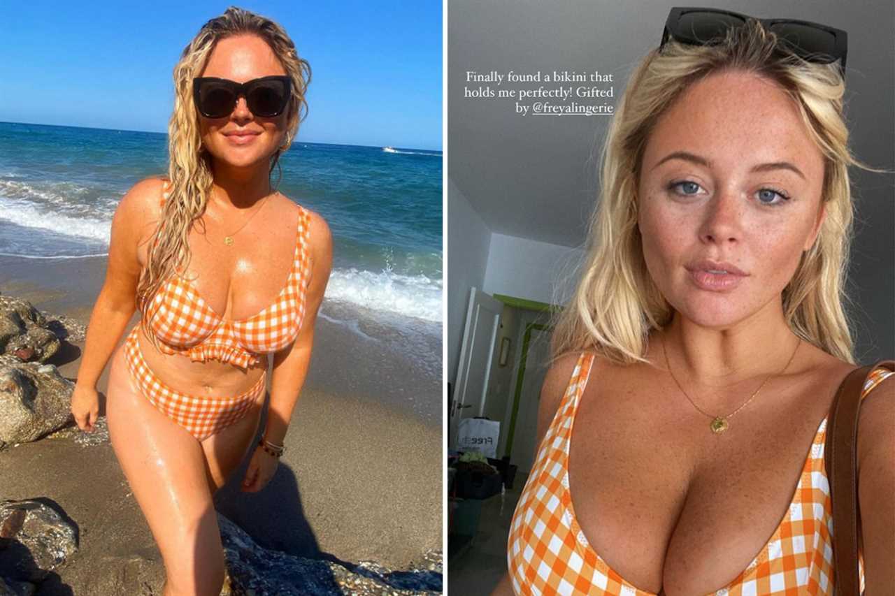 Emily Atack looks incredible in a bikini as she poses for pics on holiday – leaving Big Brother star boyfriend at home