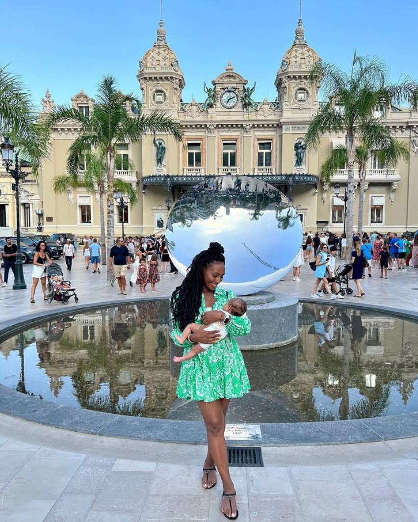 Alexandra Burke shares first photo of her baby daughter as she cradles tot on birthday trip to Monaco