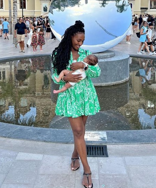 Alexandra Burke shares first photo of her baby daughter as she cradles tot on birthday trip to Monaco