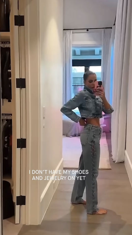 Khloe Kardashian sparks fear after she posts & deletes video of her extremely thin face as she drowns in ‘fitted’ denim