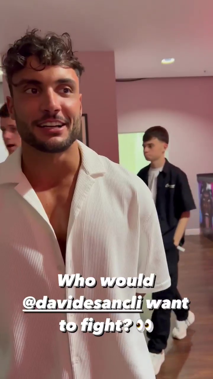 Love Island’s Davide hints at secret feud with Islander as he says he wants to FIGHT him