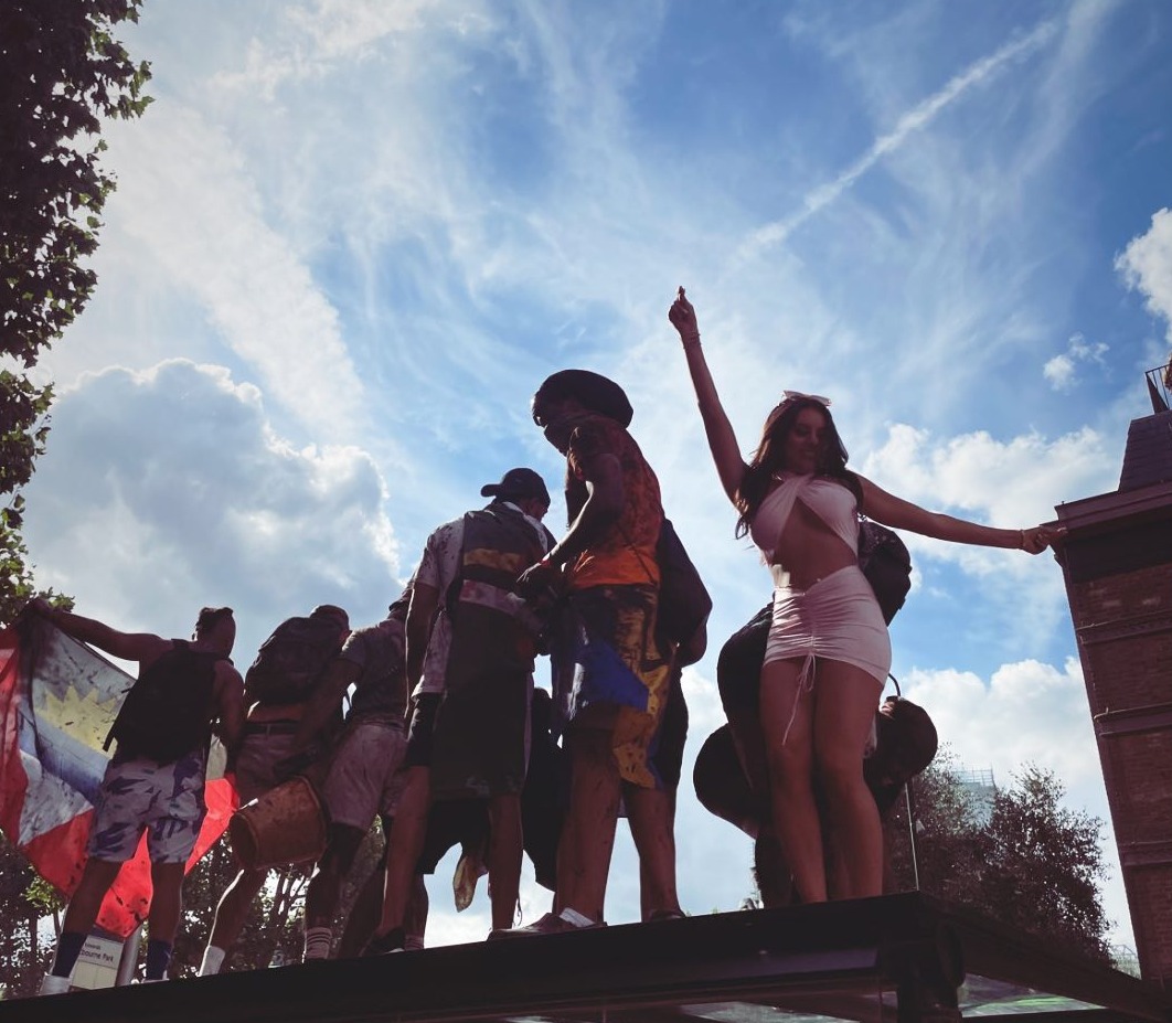 Love Island’s Paige Thorne shares ill-timed pic dancing on top of bus stop at festival