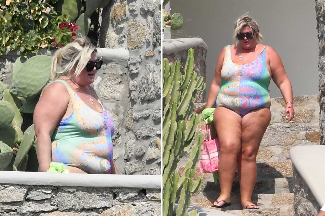 Gemma Collins looks slimmer than ever in flowing kaftan on holiday in Greece