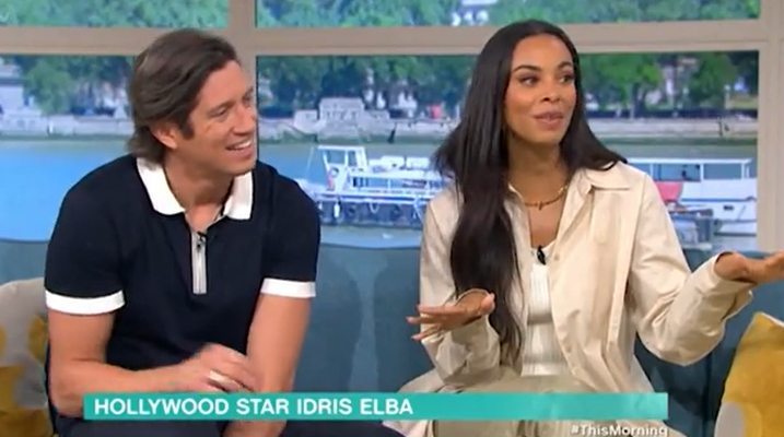 This Morning’s Rochelle Humes forced to step in after Idris Elba makes awkward blunder